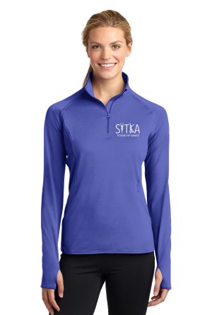 Sport-Tek® Ladies Sport-Wick® Stretch 1/2-Zip Pullover
